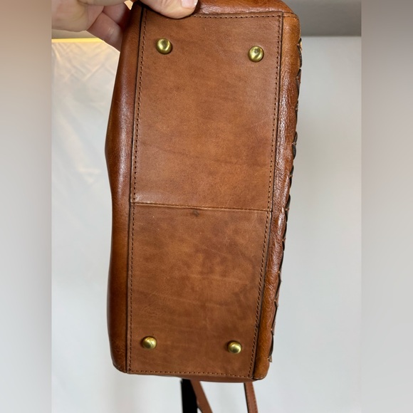 Patricia Nash Feather Leaves Mariola – Brown Leather Shoulder/Crossbody Bag - Picture 6 of 14